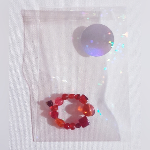 Red Scarf Women's Ring Handmade Jewelry s8-9 NEW - Picture 13 of 13